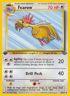 Fearow, Jungle #36, Pokémon TCG card