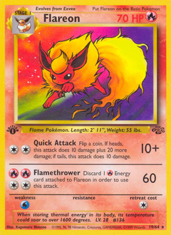 Flareon, Jungle #19, Pokémon TCG card