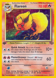 Flareon, Jungle #3, Pokémon TCG card