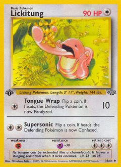 Lickitung, Jungle #38, Pokémon TCG card