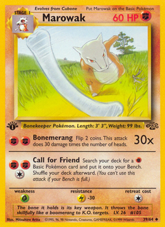 Marowak, Jungle #39, Pokémon TCG card