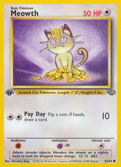 Meowth, Jungle #56, Pokémon TCG card