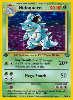 Nidoqueen, Jungle #7, Pokémon TCG card