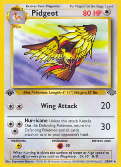 Pidgeot, Jungle #24, Pokémon TCG card