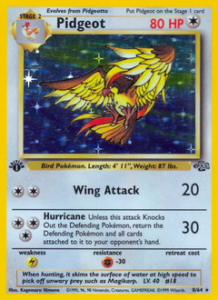 Pidgeot, Jungle #8, Pokémon TCG card
