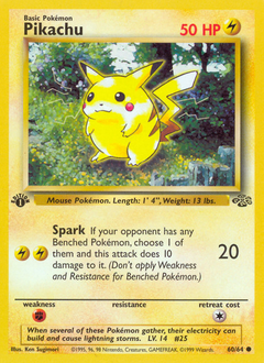 Pikachu, Jungle #60, Pokémon TCG card