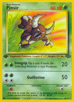 Pinsir, Jungle #25, Pokémon TCG card