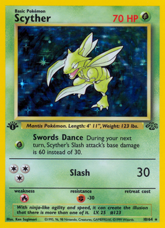 Scyther, Jungle #10, Pokémon TCG card