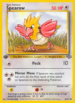 Spearow, Jungle #62, Pokémon TCG card
