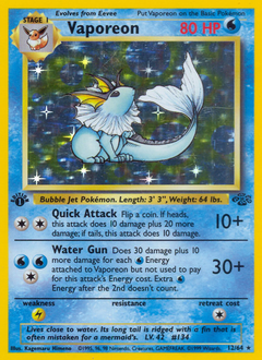 Vaporeon, Jungle #12, Pokémon TCG card