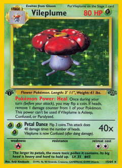 Vileplume, Jungle #15, Pokémon TCG card