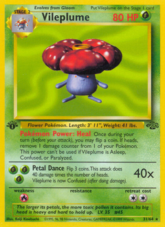 Vileplume, Jungle #31, Pokémon TCG card
