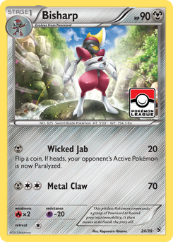 Bisharp, Kalos Starter Set #20, Pokémon TCG card