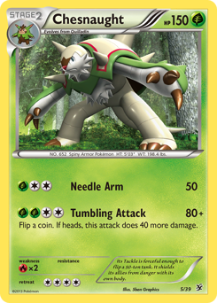 Chesnaught, Kalos Starter Set #5, Pokémon TCG card