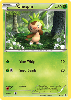 Chespin, Kalos Starter Set #3, Pokémon TCG card