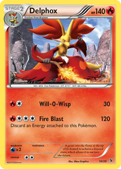Delphox, Kalos Starter Set #10, Pokémon TCG card