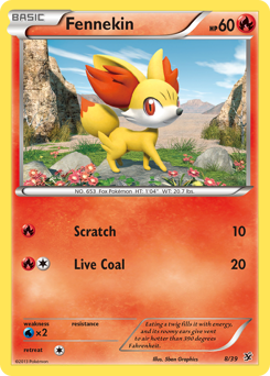 Fennekin, Kalos Starter Set #8, Pokémon TCG card