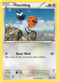 Fletchling, Kalos Starter Set #31, Pokémon TCG card