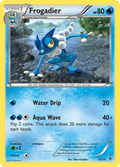 Frogadier, Kalos Starter Set #13, Pokémon TCG card