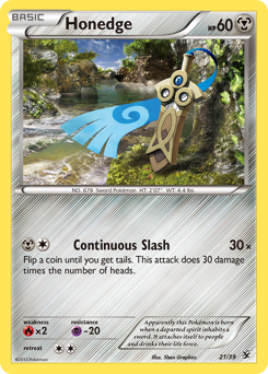 Honedge, Kalos Starter Set #21, Pokémon TCG card