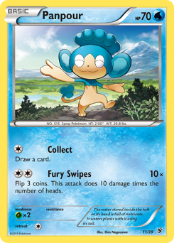 Panpour, Kalos Starter Set #11, Pokémon TCG card