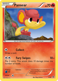 Pansear, Kalos Starter Set #7, Pokémon TCG card