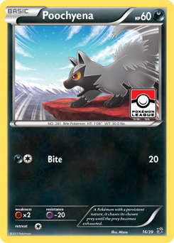 Poochyena, Kalos Starter Set #16, Pokémon TCG card