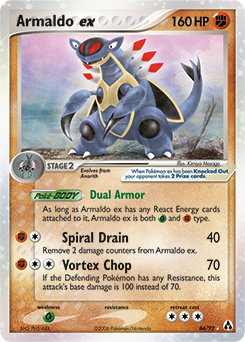 Armaldo ex, Legend Maker #84, Pokémon TCG card