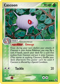 Cascoon, Legend Maker #30, Pokémon TCG card