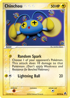 Chinchou, Legend Maker #50, Pokémon TCG card