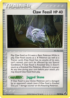 Claw Fossil, Legend Maker #78, Pokémon TCG card