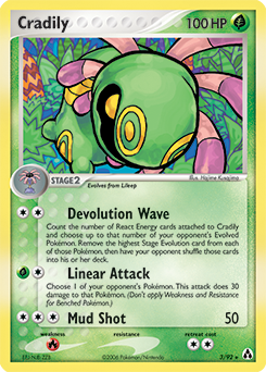 Cradily, Legend Maker #3, Pokémon TCG card