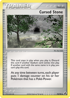 Cursed Stone, Legend Maker #72, Pokémon TCG card