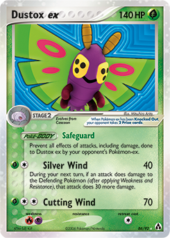 Dustox ex, Legend Maker #86, Pokémon TCG card