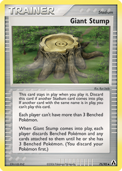 Giant Stump, Legend Maker #75, Pokémon TCG card