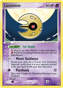 Lunatone, Legend Maker #20, Pokémon TCG card