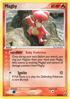 Magby, Legend Maker #58, Pokémon TCG card