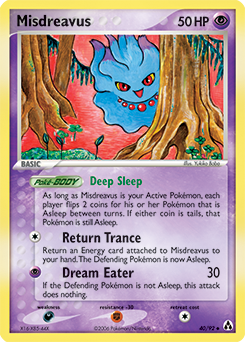Misdreavus, Legend Maker #40, Pokémon TCG card