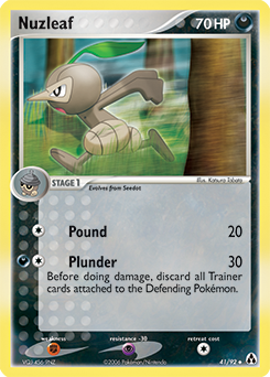 Nuzleaf, Legend Maker #41, Pokémon TCG card