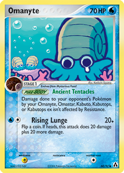 Omanyte, Legend Maker #60, Pokémon TCG card