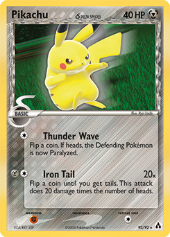 Pikachu δ, Legend Maker #93, Pokémon TCG card