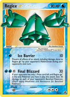 Regice ★, Legend Maker #90, Pokémon TCG card