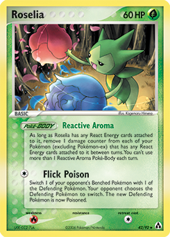 Roselia, Legend Maker #42, Pokémon TCG card