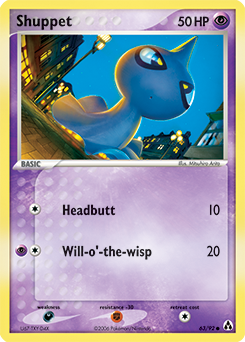 Shuppet, Legend Maker #63, Pokémon TCG card