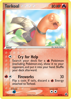 Torkoal, Legend Maker #27, Pokémon TCG card