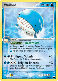 Wailord, Legend Maker #14, Pokémon TCG card