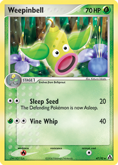 Weepinbell, Legend Maker #47, Pokémon TCG card