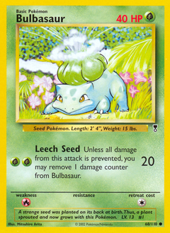 Bulbasaur, Legendary Collection #68, Pokémon TCG card