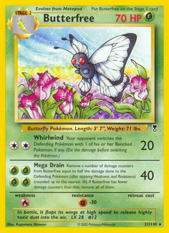 Butterfree, Legendary Collection #21, Pokémon TCG card
