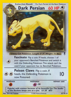 Dark Persian, Legendary Collection #6, Pokémon TCG card